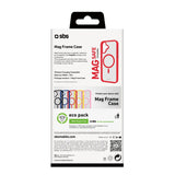 SBS Mag Frame iPhone 16 Bakdeksel - MagSafe-kompatibel - Gjennomsiktig / Rød