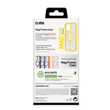 SBS Mag Frame iPhone 16 Pro Bakdeksel - MagSafe-kompatibel - Gjennomsiktig / Gul