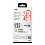 SBS Mag Frame iPhone 16 Pro Bakdeksel - MagSafe-kompatibel - Gjennomsiktig / Rød