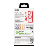 SBS Mag Frame iPhone 16 Pro Max Bakdeksel - MagSafe-kompatibel - Gjennomsiktig / Rød