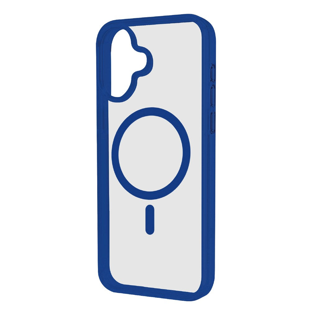 SBS Mag Frame iPhone 16 Plus Bakdeksel - MagSafe-kompatibel - Gjennomsiktig / Blå