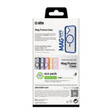 SBS Mag Frame iPhone 16 Plus Bakdeksel - MagSafe-kompatibel - Gjennomsiktig / Blå