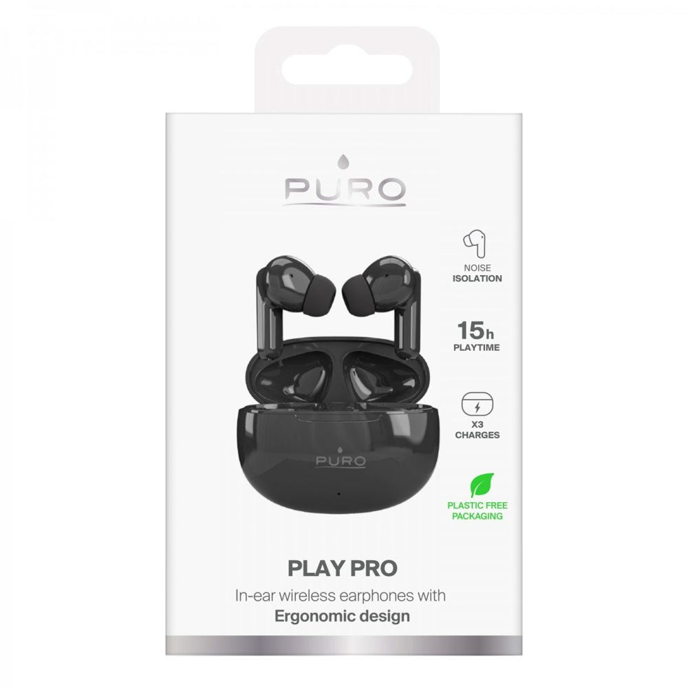 Puro Play Pro True Wireless Headset - In-Ear - Sort