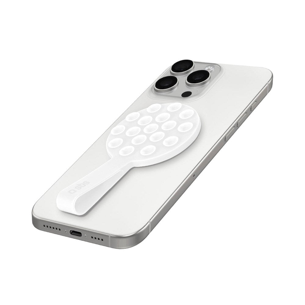 Silikone Sugekop Mobilholder - SBS - MagSafe Kompatibel - Hvid