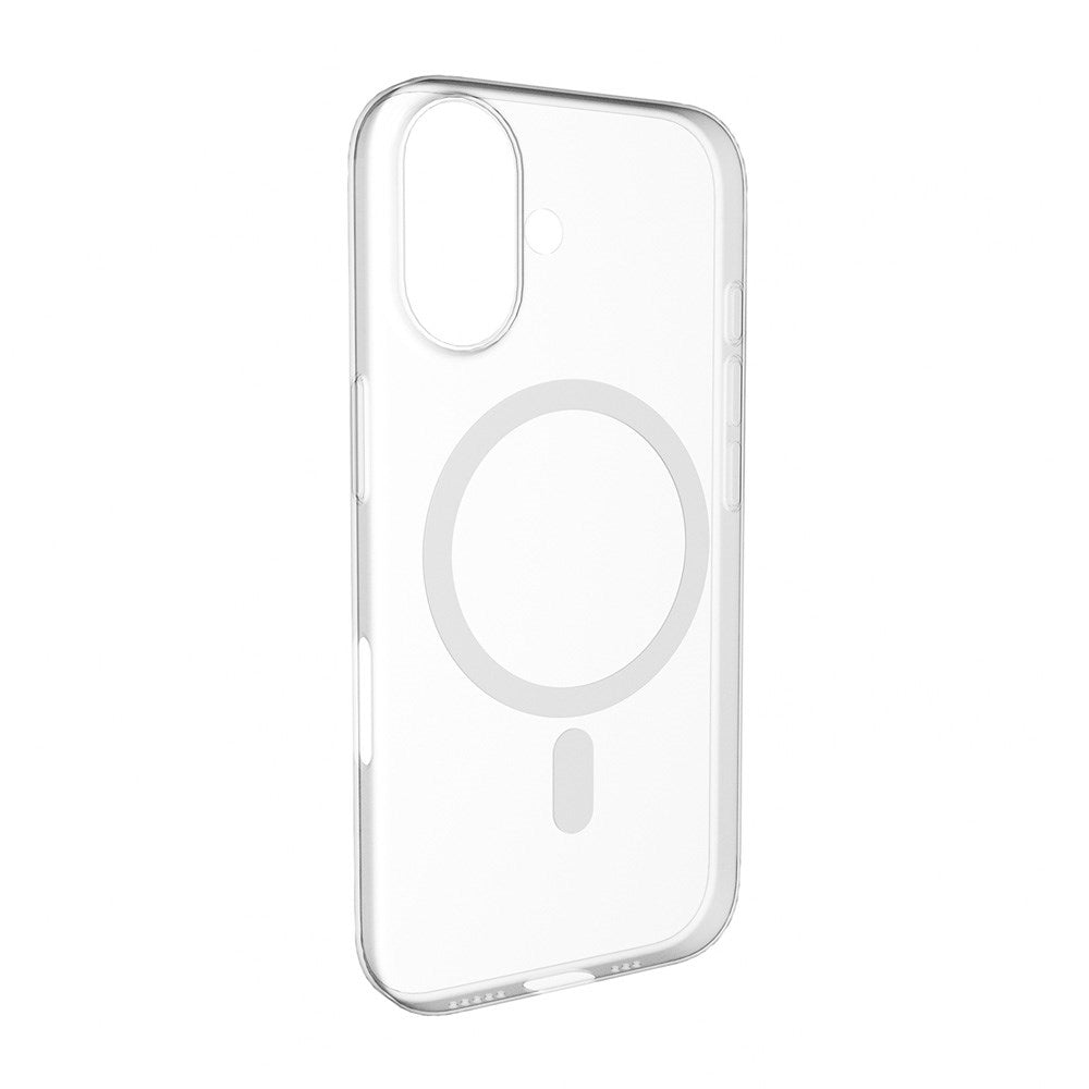PURO iPhone 17 Hybrid Bagside Cover - MagSafe Kompatibel - Gennemsigtig / Hvid