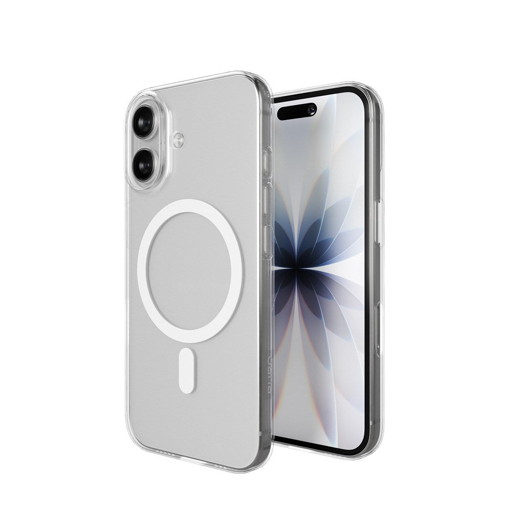 PURO iPhone 17 Hybrid Bagside Cover - MagSafe Kompatibel - Gennemsigtig / Hvid