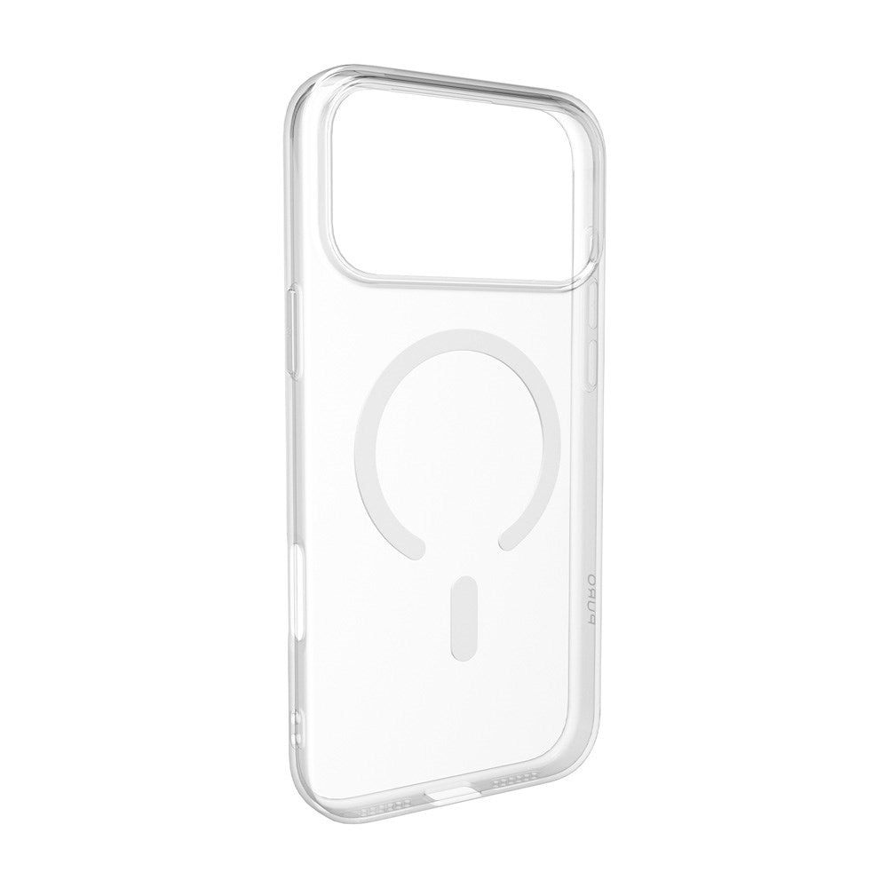PURO iPhone 17 Pro Max Hybrid Bagside Cover - MagSafe Kompatibel - Gennemsigtig / Hvid