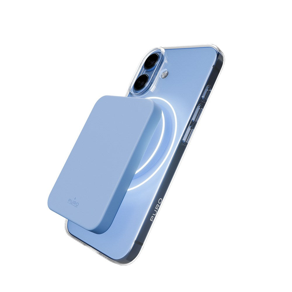 PURO iPhone 17 Hybrid Bagside Cover - MagSafe Kompatibel - Gennemsigtig / Blå
