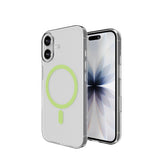 PURO iPhone 17 Hybrid Bagside Cover - MagSafe Kompatibel - Gennemsigtig / Grøn
