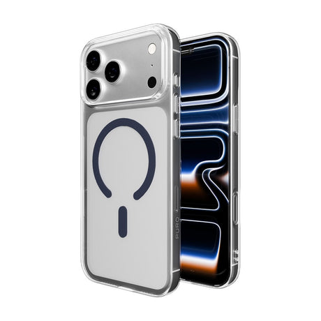 PURO iPhone 17 Pro Max Hybrid Bagside Cover - MagSafe Kompatibel - Gennemsigtig / Blå