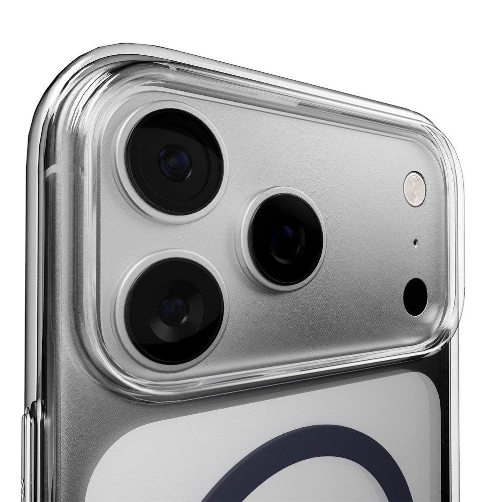 PURO iPhone 17 Pro Max Hybrid Bagside Cover - MagSafe Kompatibel - Gennemsigtig / Blå