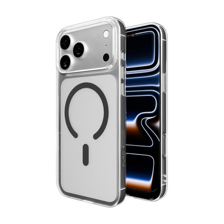 PURO iPhone 17 Pro Hybrid Bagside Cover - MagSafe Kompatibel - Gennemsigtig / Grå