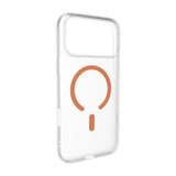 PURO iPhone 17 Pro Max Hybrid Bagside Cover - MagSafe Kompatibel - Gennemsigtig / Orange