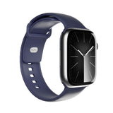 Apple Watch (42/44/SE/45/46/49mm) Puro ICON Silicone Rem - Crown Blue