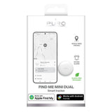 Puro Find Me Mini Dual GPS Tracker - Apple Find My & Android Find Hub - Hvid