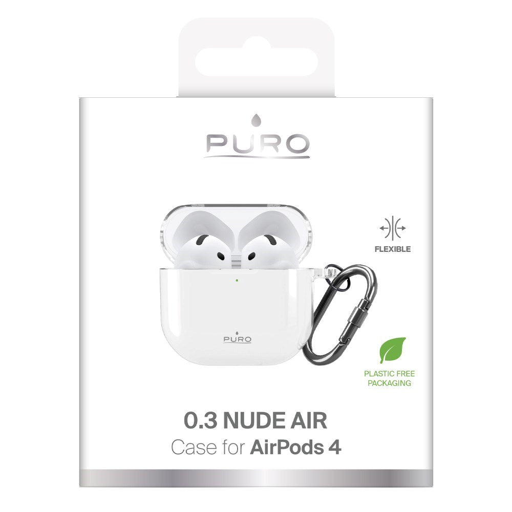 Apple AirPods (4. Gen.) PURO NUDE Cover 0.3mm - Gennemsigtig