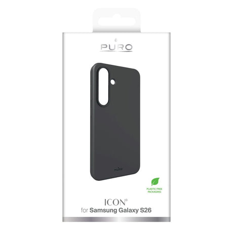 PURO Samsung Galaxy S26 ICON Silikone Bagside Cover - Sort