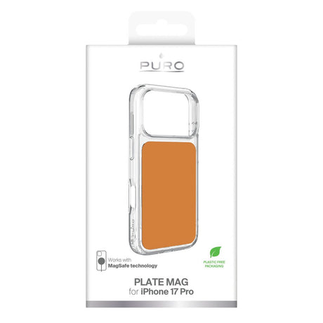 iPhone 17 Pro PURO Clear Mag Mobilcover - Gennemsigtig / Orange