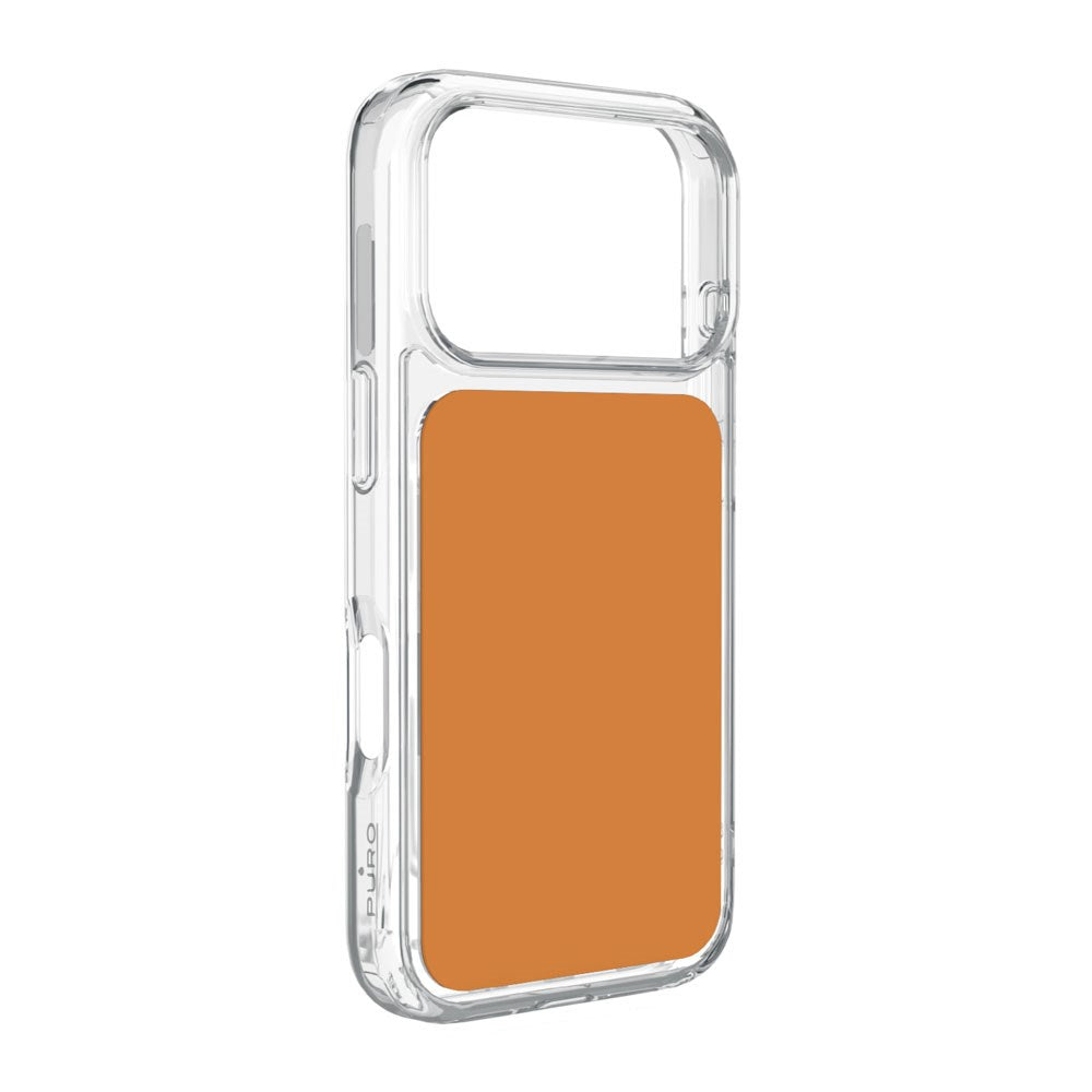 iPhone 17 Pro PURO Clear Mag Mobilcover - Gennemsigtig / Orange