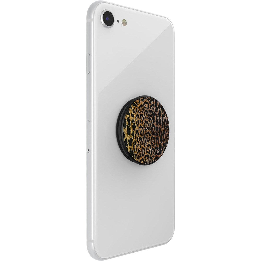 POPSOCKETS PopGrip Original Embossed Metal Leopard Aftageligt Greb m. Standerfunktion