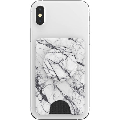 POPSOCKETS PopWallet Dove White Marble MagSafe Kortholder - Stander & Greb