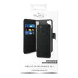 Samsung Galaxy A21 Deksel Puro Lommebok Avtakbart 2-i-1 deksel - Svart