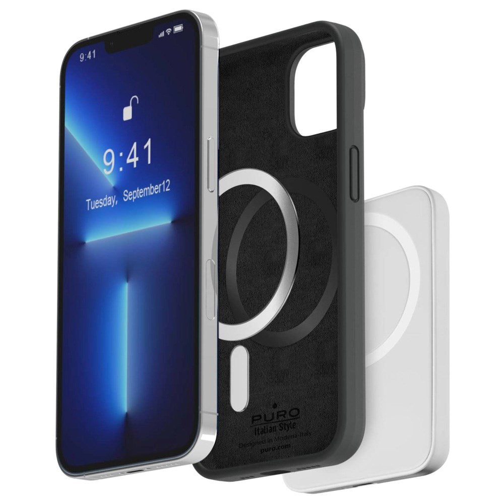 PURO iPhone 14 Pro Max Silikone Cover - MagSafe Kompatibel - Sort