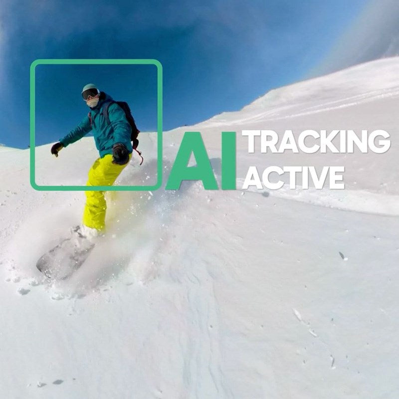 AKASO Pakkesæt med 360° Action Kamera 5,7K & Tilbehør - Sort