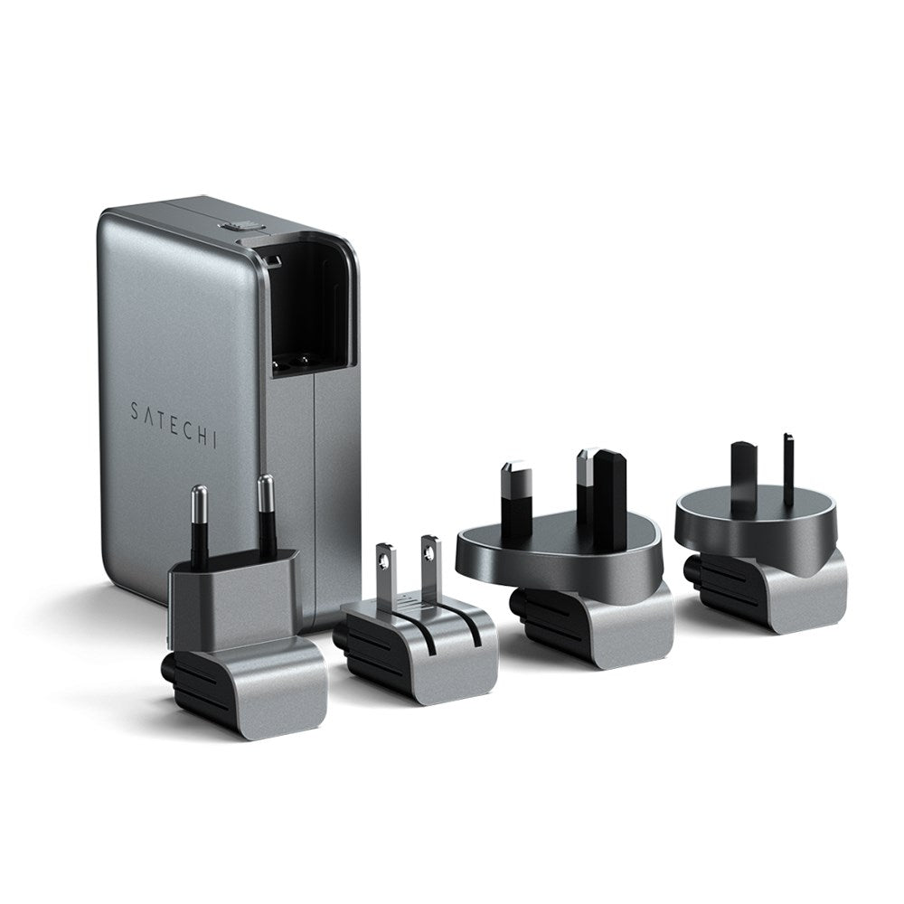Satechi 145W USB-C GaN PD reiselader 4 x USB-C - Space Grey