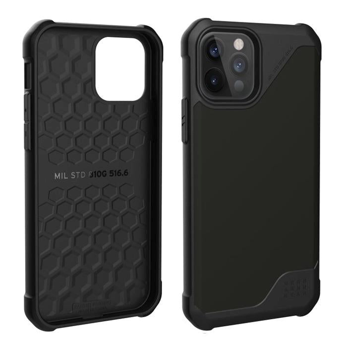 iPhone 12 Pro Max UAG METROPOLIS LT Series imitert lærveske - svart