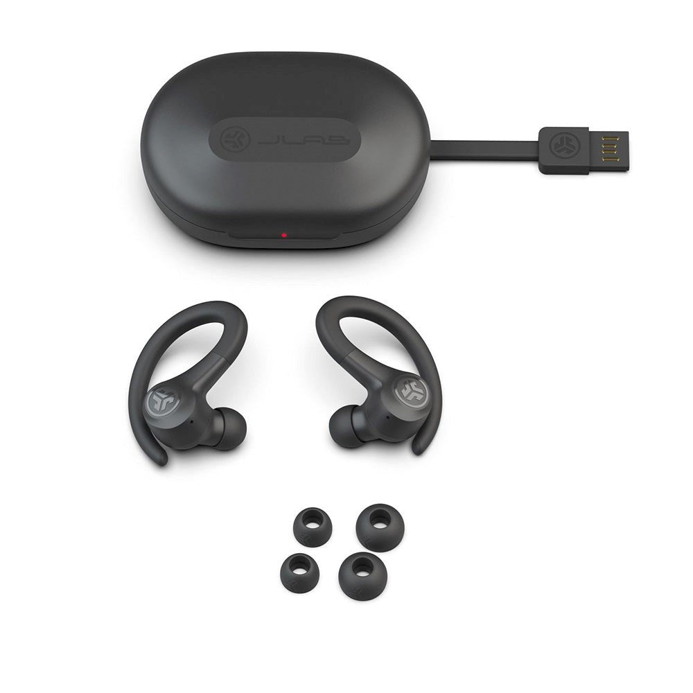 JLab GO Air Sport True Wireless In-Ear-hodetelefoner - Svart