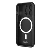 Spello iPhone 15 Pro Slitesterk magnetisk deksel m. Cam Slider - MagSafe-kompatibel - Svart