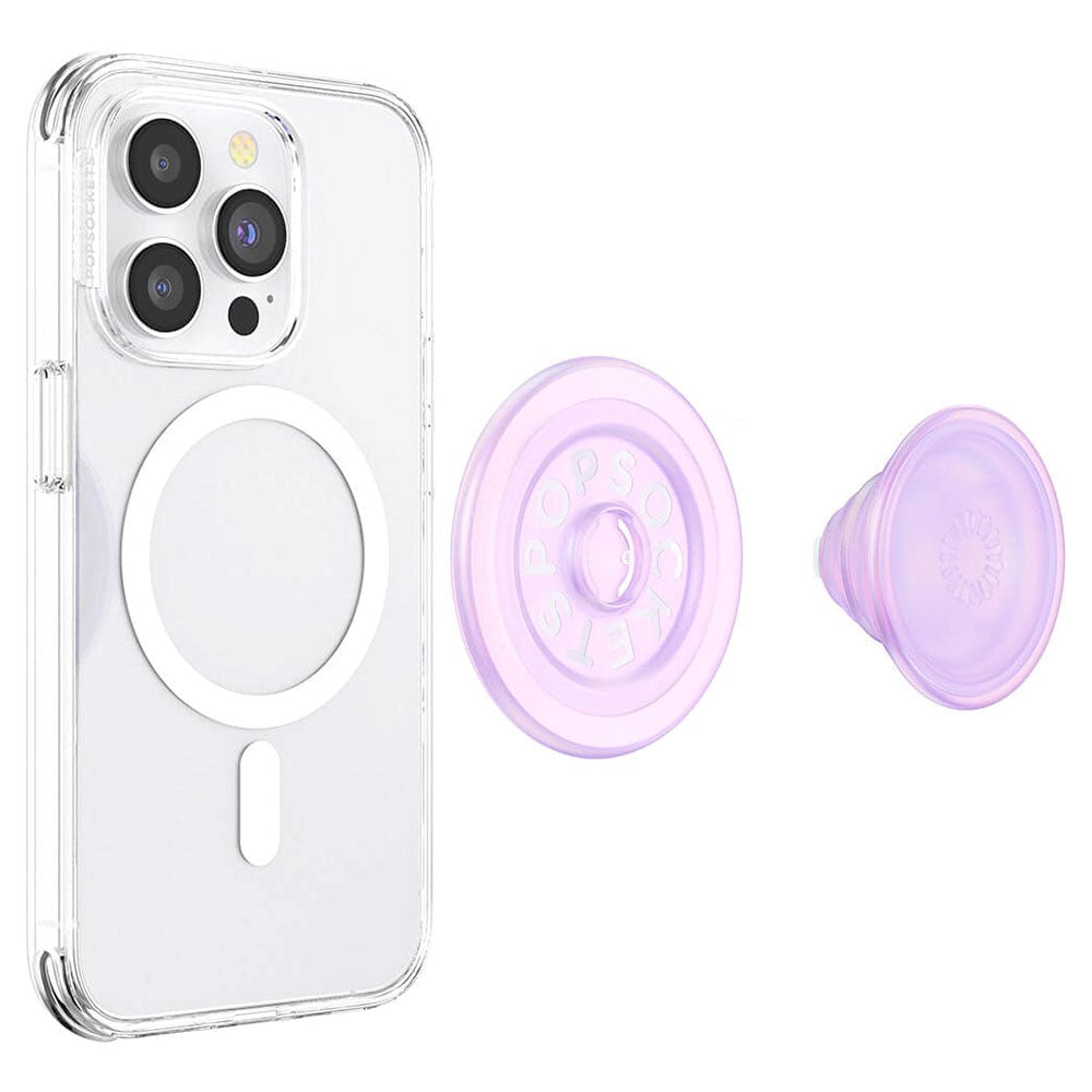POPSOCKETS PopGrip Opalescent Clear MagSafe- Stand &amp; Grip