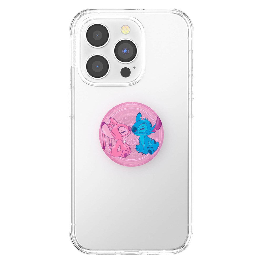 Lisensiert Angel &amp; Stitch Forever Removable Grip m. Stativfunksjon - POPSOCKETS PopGrip