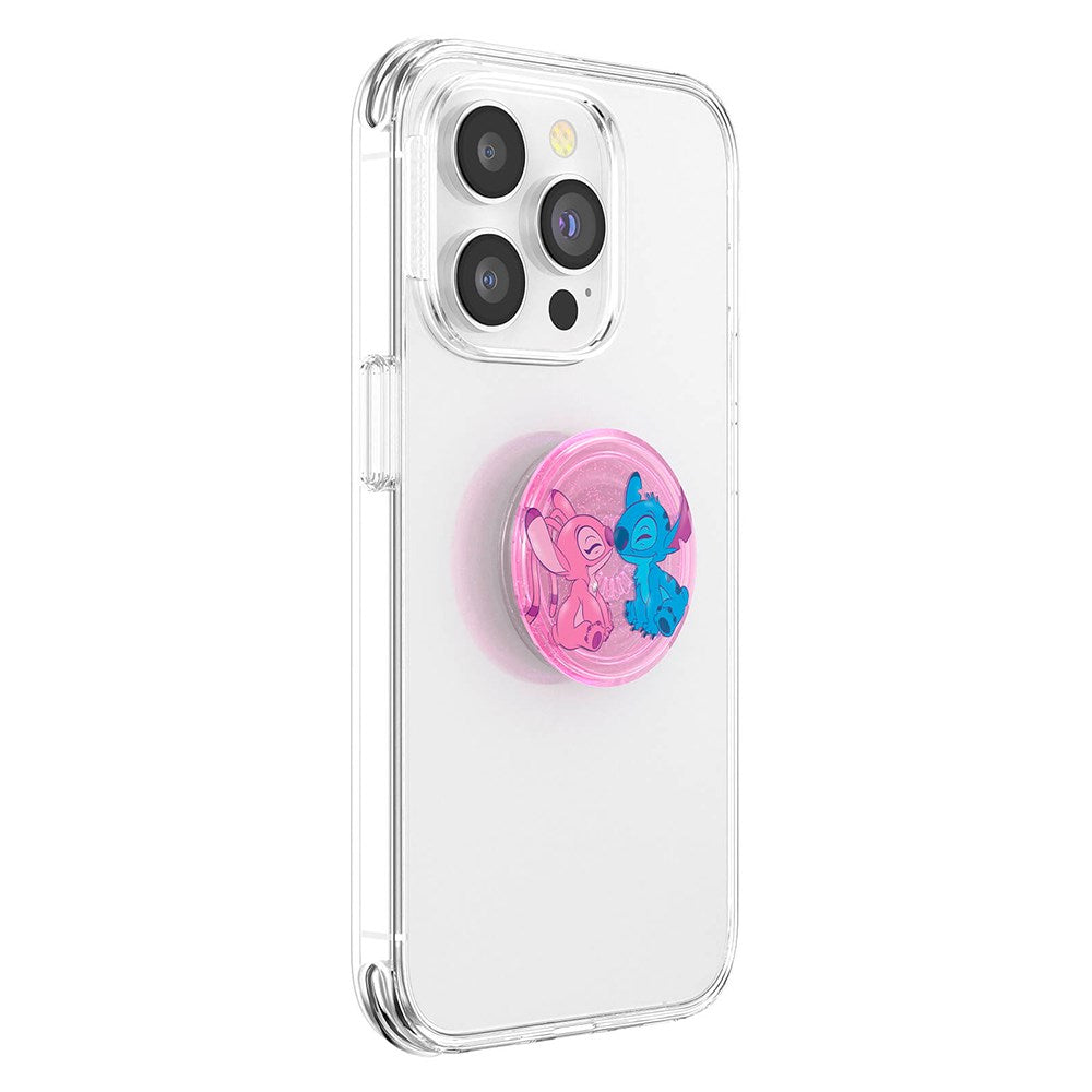 Lisensiert Angel &amp; Stitch Forever Removable Grip m. Stativfunksjon - POPSOCKETS PopGrip