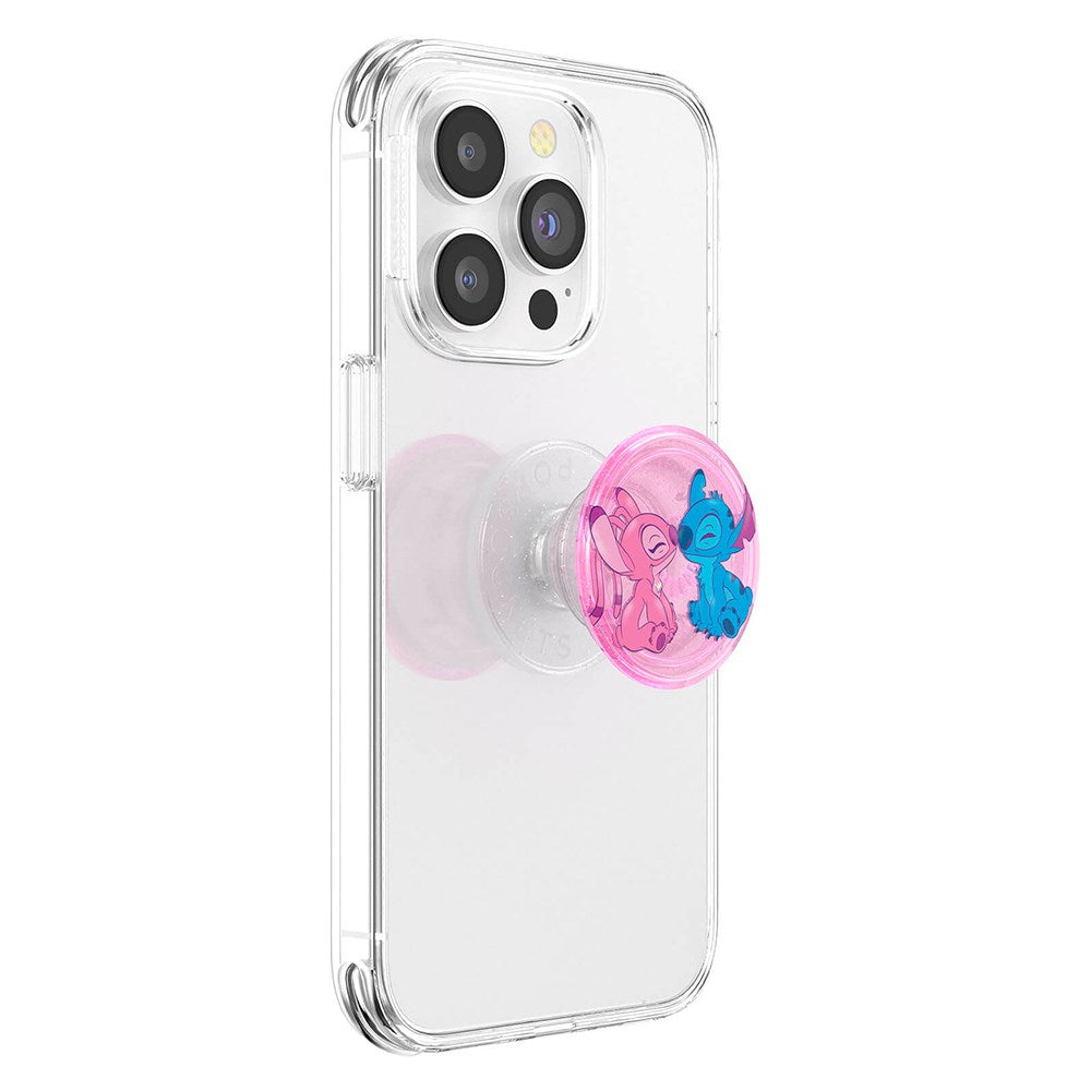 Lisensiert Angel &amp; Stitch Forever Removable Grip m. Stativfunksjon - POPSOCKETS PopGrip