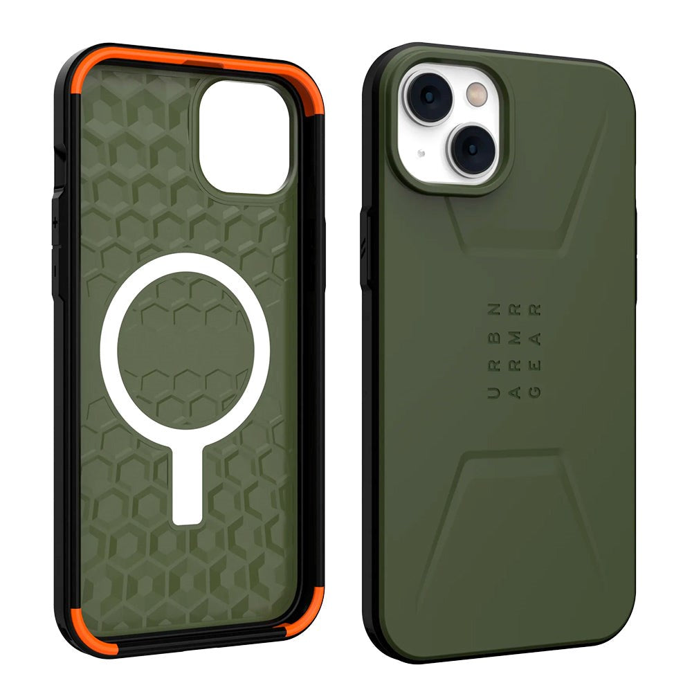 iPhone 14 Plus UAG CIVILIAN Series Bakdeksel - MagSafe-kompatibel - Oliven