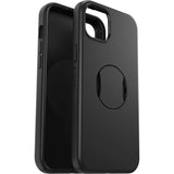 OtterBox Symmetry Series iPhone 15 Plus Craftsman Cover m. OtterGrip - MagSafe-kompatibel - Svart