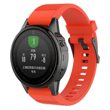 Garmin Fenix ​​​​6s &amp; 6s Pro / 5s &amp; 5s Plus riflet silikon 20 mm QuickFit-stropp inkl. Pinner - Oransje