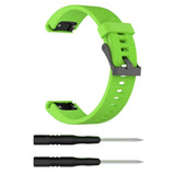 Garmin Fenix 6s & 6s Pro / 5s & 5s Plus Riflet Silikone Rem inkl. Stifter - Grøn