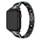 Apple Watch (38/40/SE/41/42 mm) Stålrem m. Rhinestone - Svart