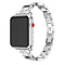 Apple Watch (38/40/SE/41/42 mm) Stålrem m. Rhinestone - Sølv