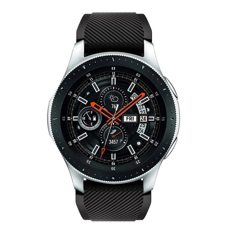 Samsung Galaxy Watch 46mm Twill Texture Silikon Klokkebånd - Svart