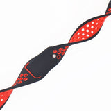 Smartwatch 20mm perforert silikonrem - Svart / Rød