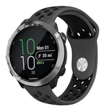 Smartwatch 20mm perforert silikonrem - Svart