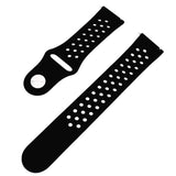 Smartwatch 20mm perforert silikonrem - Svart