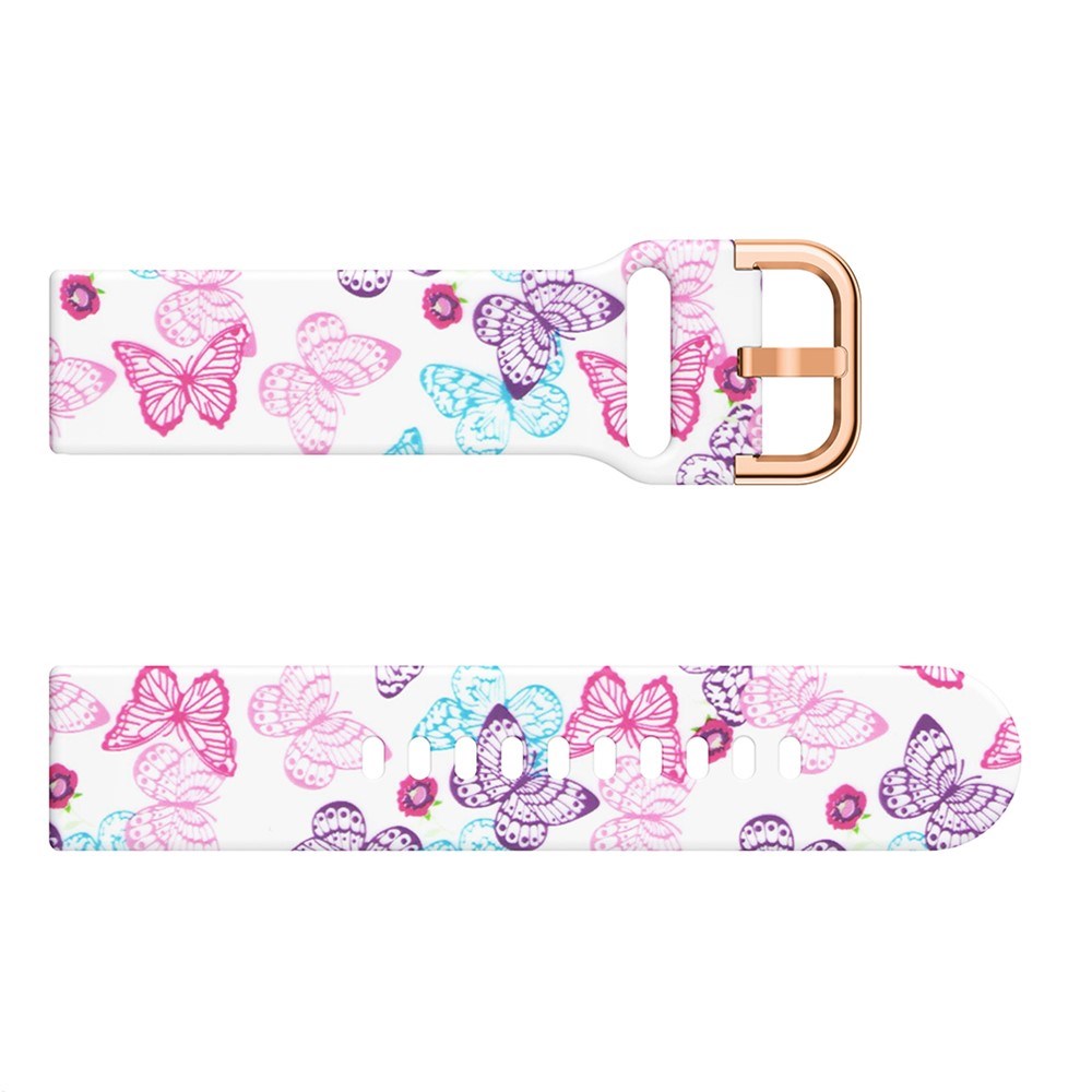 EIDERWOOD 20mm Universal Silikone Urrem - Sommerfugle