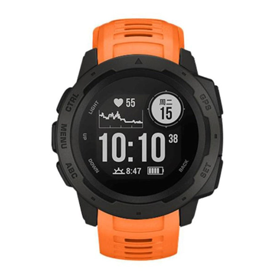 Garmin Instinct 22mm silikonstropp m. Pinner - Oransje