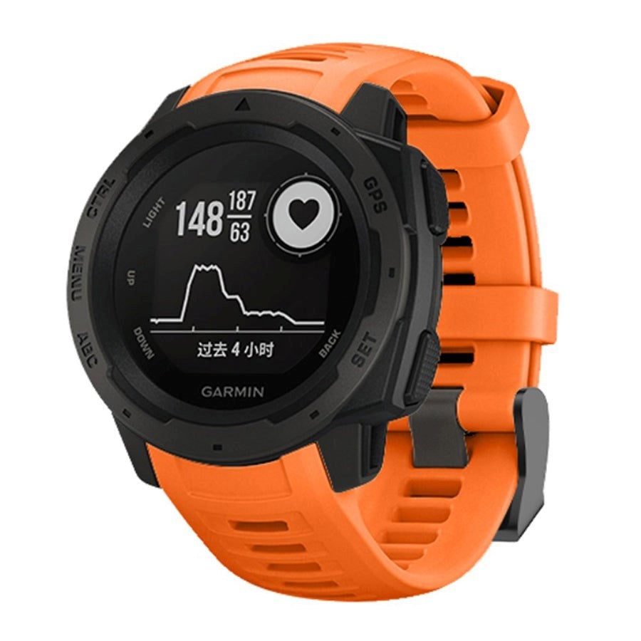 Garmin Instinct 22mm silikonstropp m. Pinner - Oransje