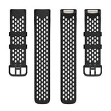 Fitbit Charge 6 / 5 Silikone Rem m. Huller - Sort